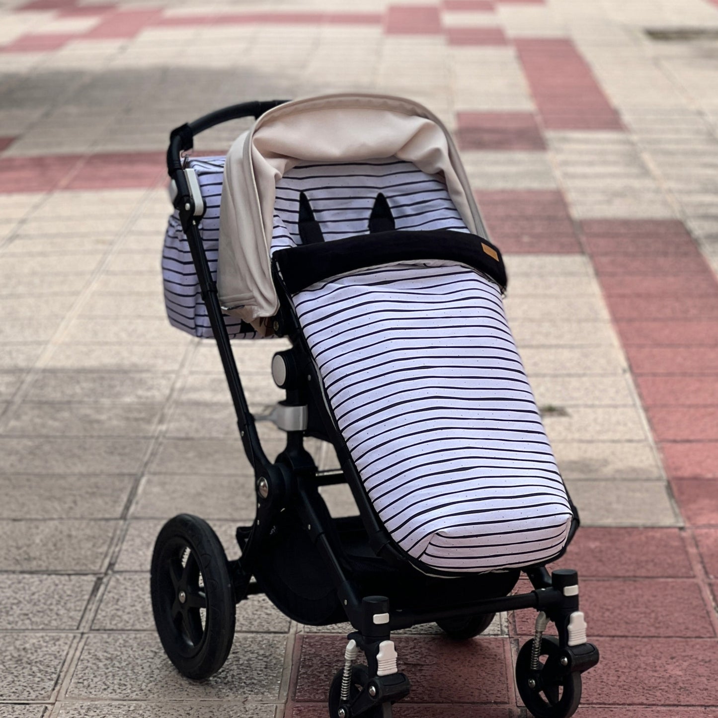 Pram footmuff (winter) waterproof "Stripes" collection