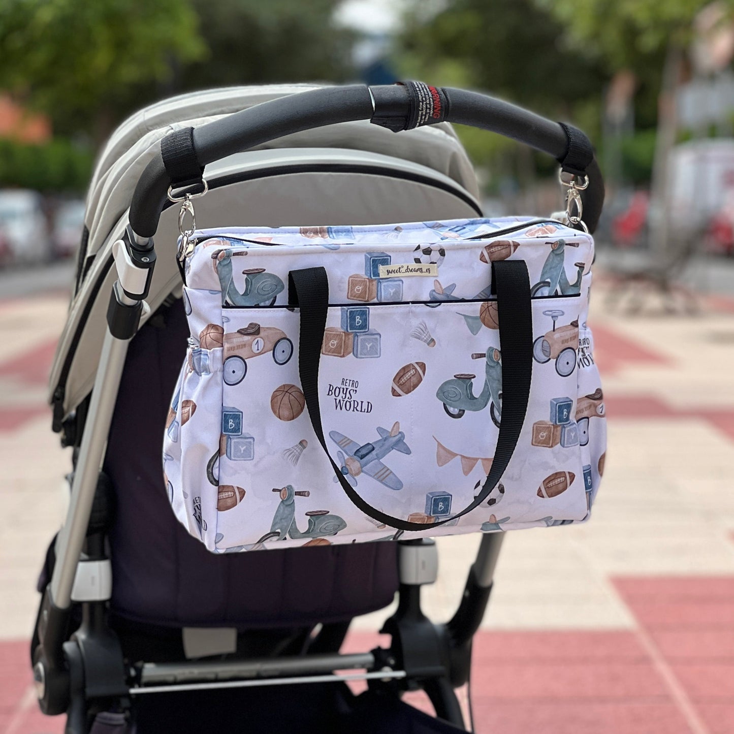 Midi bag waterproof "Retro world" collection