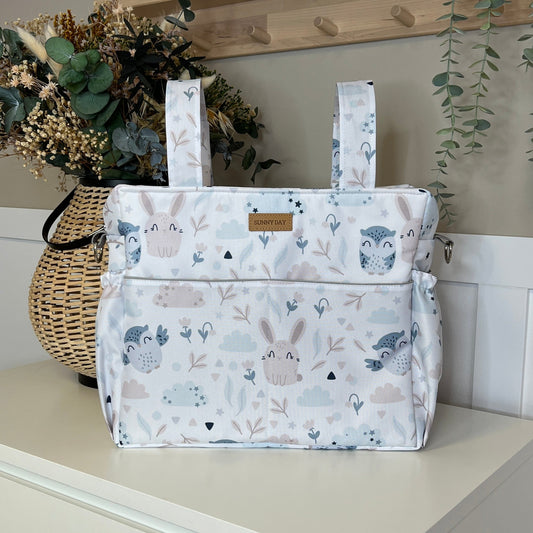 Diaper bag waterproof "Owl and Rabbit" collection