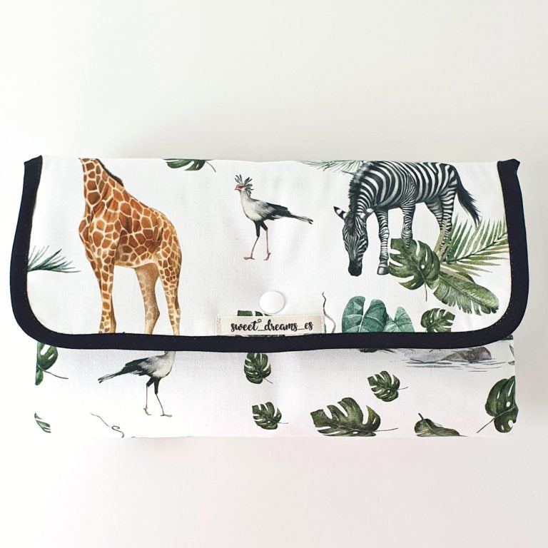 Portable changing mat waterproof "Safari white" collection