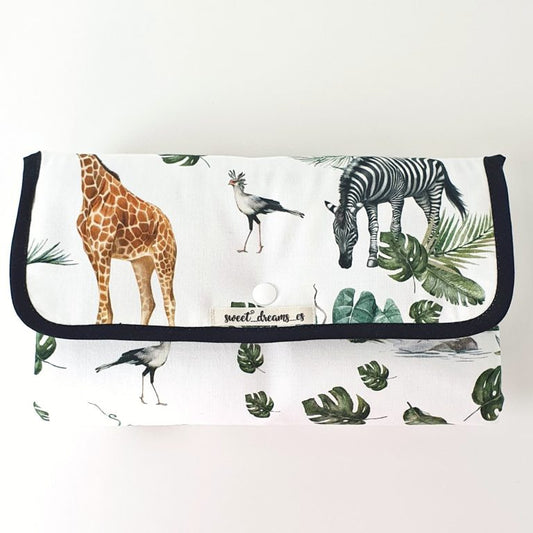 Portable changing mat waterproof "Safari white" collection