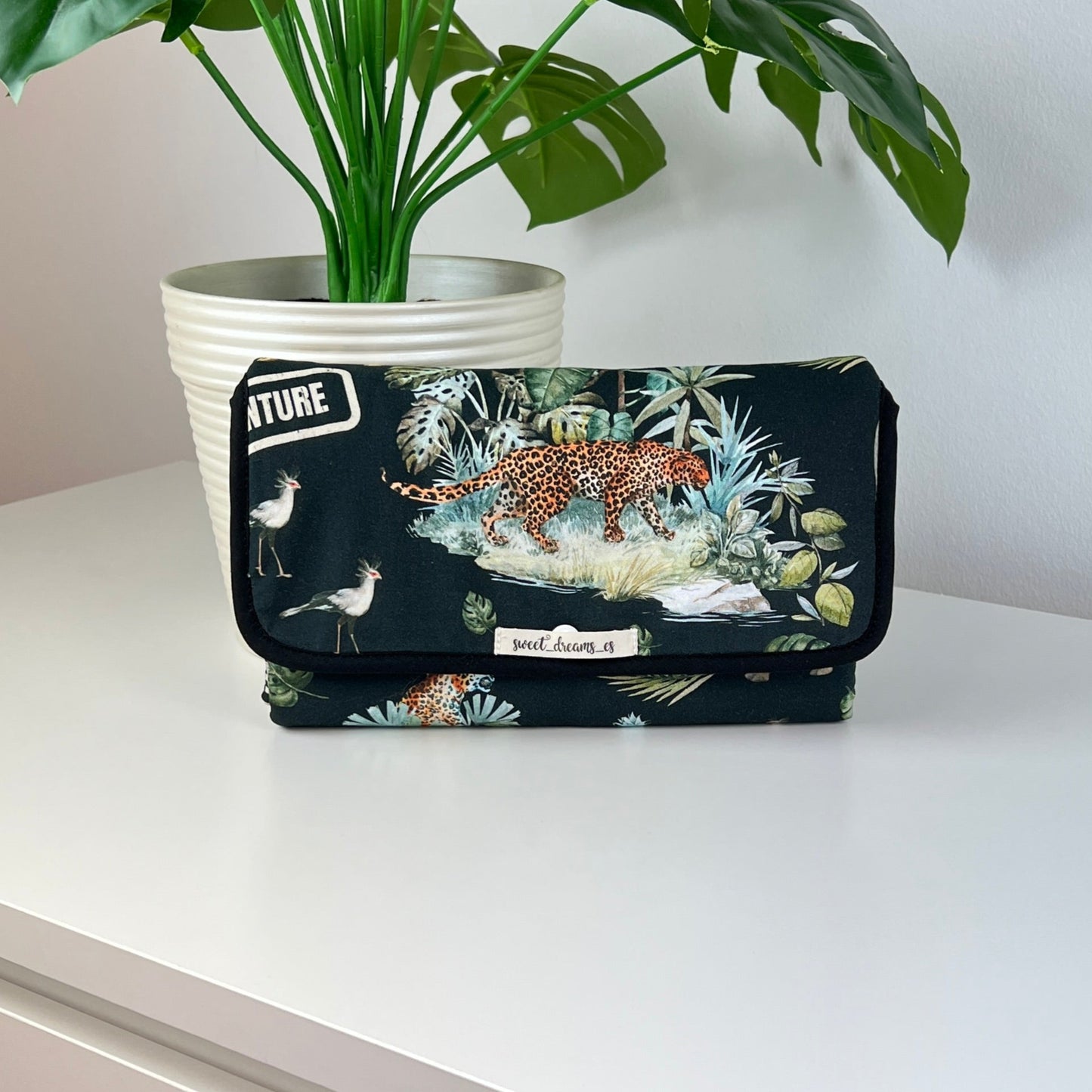 Portable changing mat waterproof "Safari black" collection
