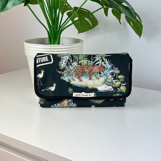 Portable changing mat waterproof "Safari black" collection