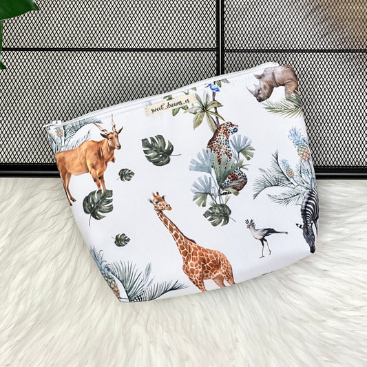 Toiletry bag waterproof "Safari white" collection