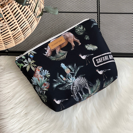 Toiletry bag waterproof "Safari black" collection
