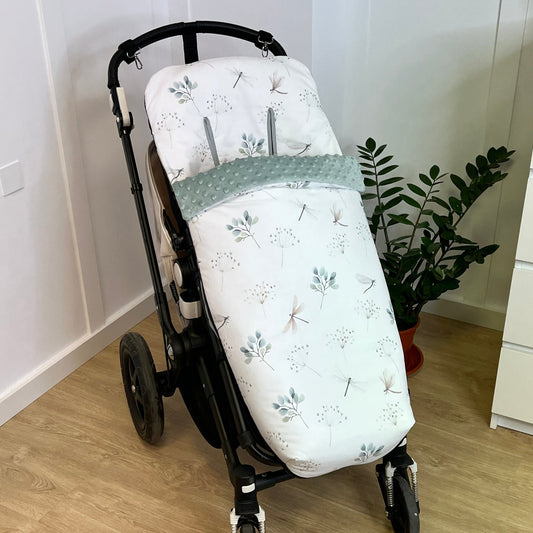 Pram footmuff (winter) waterproof "Dragonfly" collection