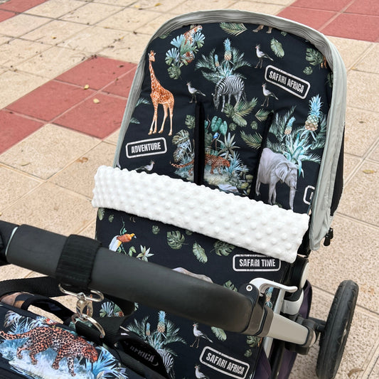 Pram footmuff (winter) waterproof "Safari black" collection
