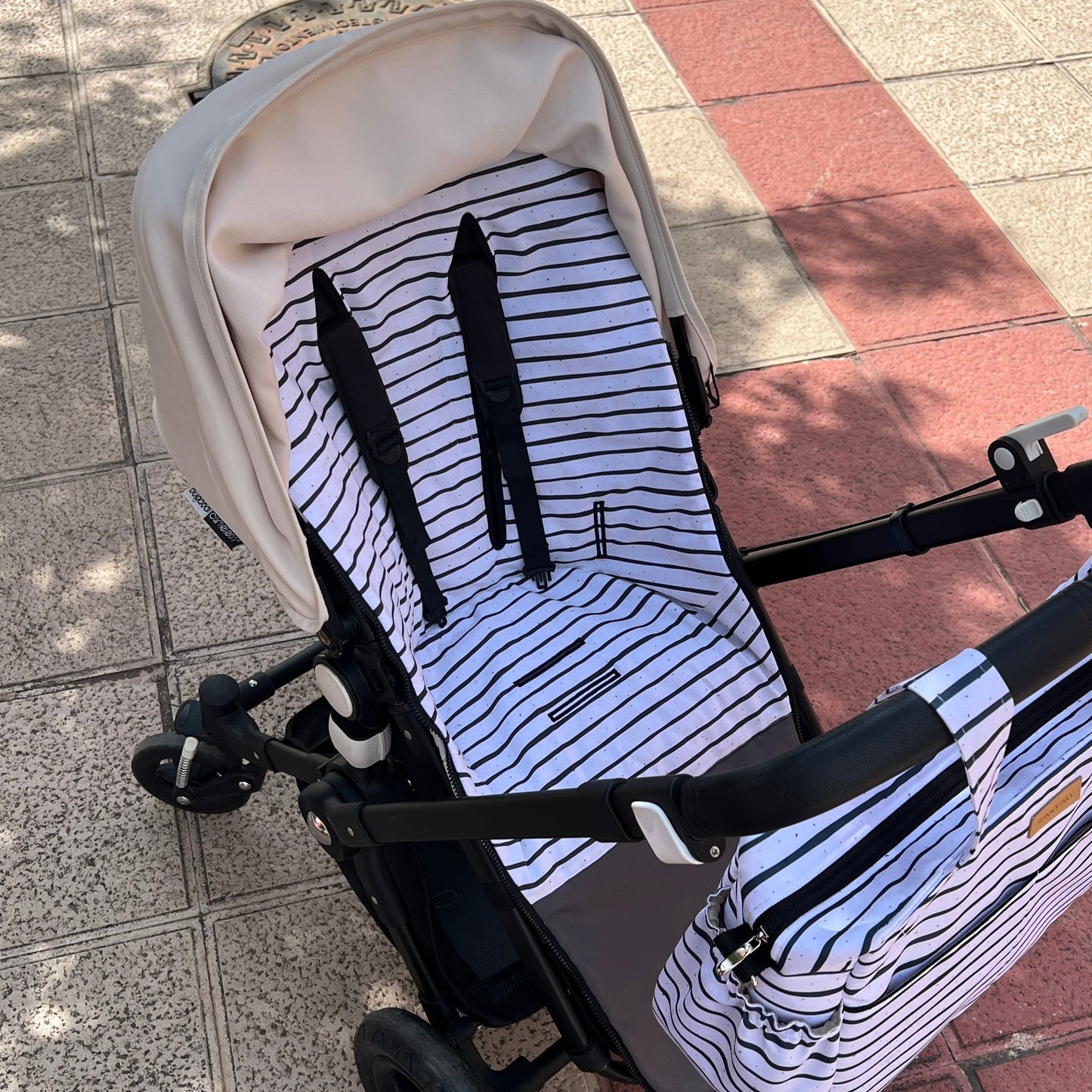 Pram footmuff (winter) waterproof "Stripes" collection